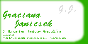 graciana janicsek business card